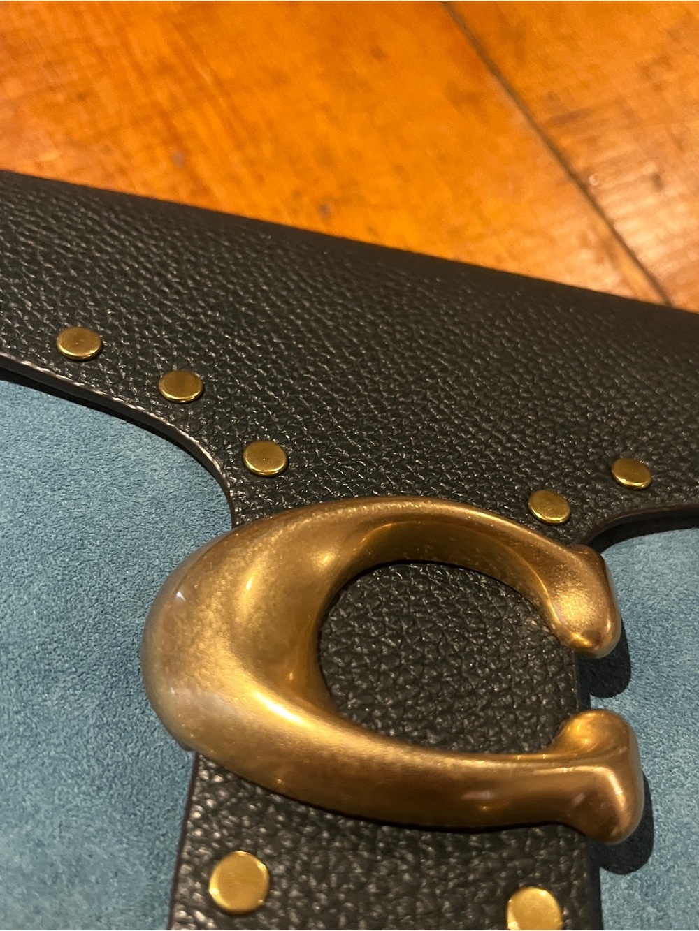 💙💛Coach - Tabby 26 In Blue Colorblock With Rivets💙💛 - Picture 7 of 10